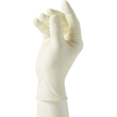 Curad Powder Free Latex Exam Gloves - Large Size - White - Textured - For Healthcare Working - 100 / Box