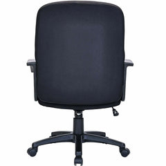 Lorell Executive Upholstered Mid-Back Chair - Black Seat Color - Fabric Seat Material - Black Back Color - Fabric Back Material - Black Frame Color - 5-star Base - 1 Each