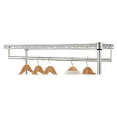 Lorell Industrial Wire Shelving Garment Hanger Bar - x 36" Length - for Garment, Coat - Chrome - 1 Each