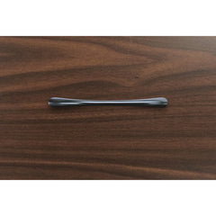 Lorell Chateau Series Laminate Drawer Transitional Pulls - Transitional - 4.50" Width x 0.38" Depth x 1" Height - Aluminum Alloy - Black - 2 / Pack