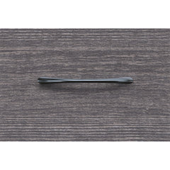Lorell Chateau Series Laminate Drawer Transitional Pulls - Transitional - 4.50" Width x 0.38" Depth x 1" Height - Aluminum Alloy - Black - 2 / Pack