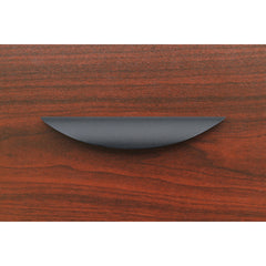 Lorell Chateau Series Laminate Drawer Traditional Pulls - Traditional - 6.38" Width x 1.13" Depth x 0.63" Height - Aluminum Alloy - Black - 2 / Pack