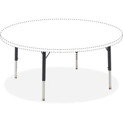 Lorell Activity Table Height-Adjustable Leg Kit - 17" to 25"H - 25" Length x 1.12" Diameter - Black, Chrome - 4 / Carton