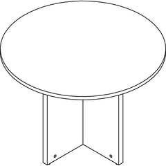 Lorell Prominence 2.0 Round Laminate Conference Table - 29" Height x 42" Diameter, x 1" Thickness Top, x 0.1" Thickness Edge - Material: Thermofused Melamine (TFM), Particleboard - Impact Resistant