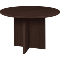 Lorell Prominence 2.0 Round Laminate Conference Table - 29" Height x 42" Diameter, x 1" Thickness Top, x 0.1" Thickness Edge - Material: Thermofused Melamine (TFM), Particleboard - Impact Resistant
