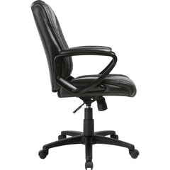 SOHO High-Back Office Chair - Black Seat Color - Bonded Leather Seat Material - Black Back Color - Bonded Leather Back Material - High Back - 5-star Base - 1 Each