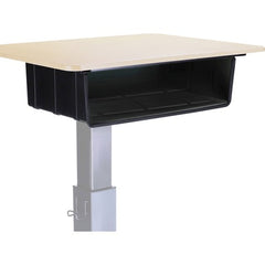 Lorell Sit-to-Stand School Desk w/Large Book Box - Large x 20" Width x 15" Depth x 5" Height - Black - 1 Each