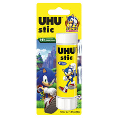 UHU Washable Non-Toxic Glue Stick - Sonic The Hedghog - 40 g - White
