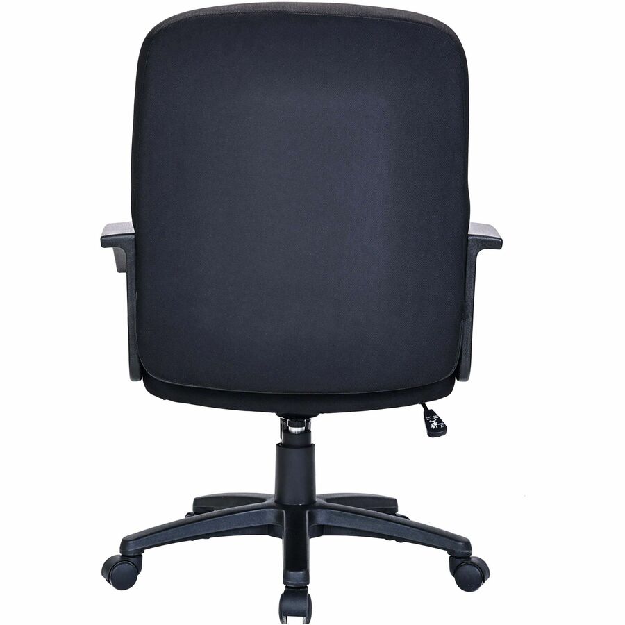 Lorell Executive Upholstered Mid-Back Chair - Black Seat Color - Fabric Seat Material - Black Back Color - Fabric Back Material - Black Frame Color - 5-star Base - 1 Each