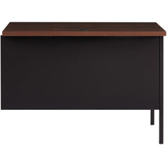 Lorell Fortress Series Left-Pedestal Return - Rectangle Top - 42" Table Top Width x 24" Table Top Depth x 1.12" Table Top Thickness - 29.50" Height - Office, File - Assembly Required - Black Walnut, Laminated, Walnut - Steel - 1 Each