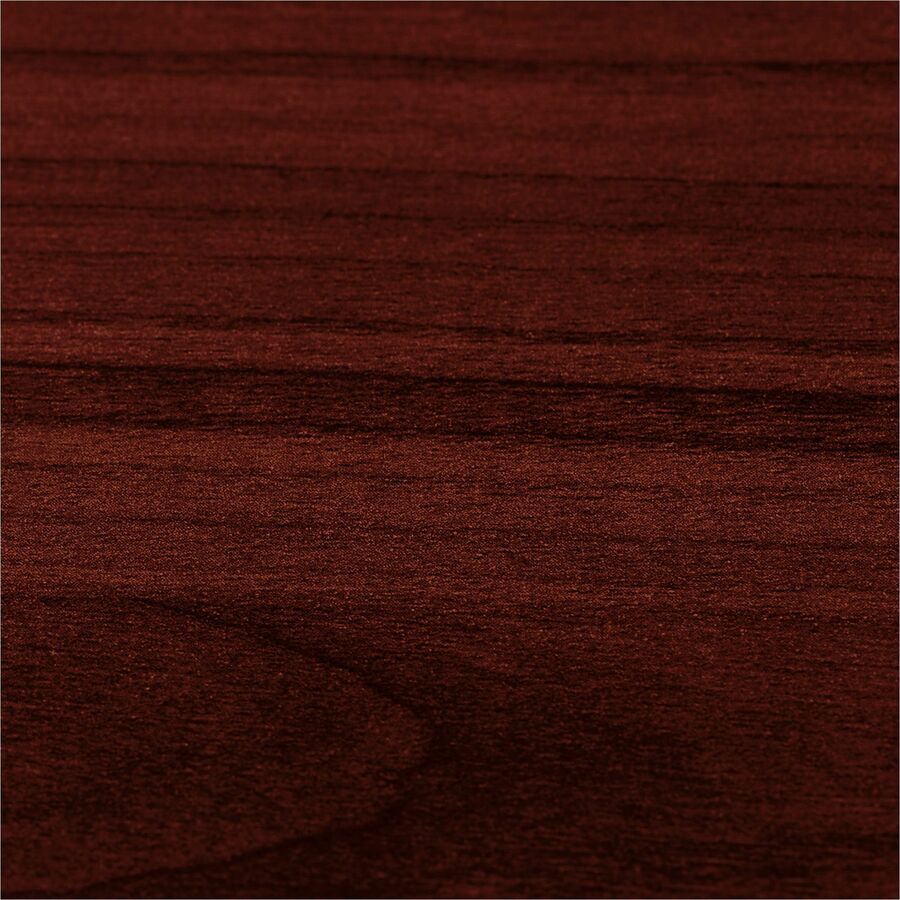 Lorell Fortress Series Left-Pedestal Return - Rectangle Top - 42" Table Top Width x 24" Table Top Depth x 1.12" Table Top Thickness - 29.50" Height - Office, File - Assembly Required - Laminated, Mahogany - Steel - 1 Each