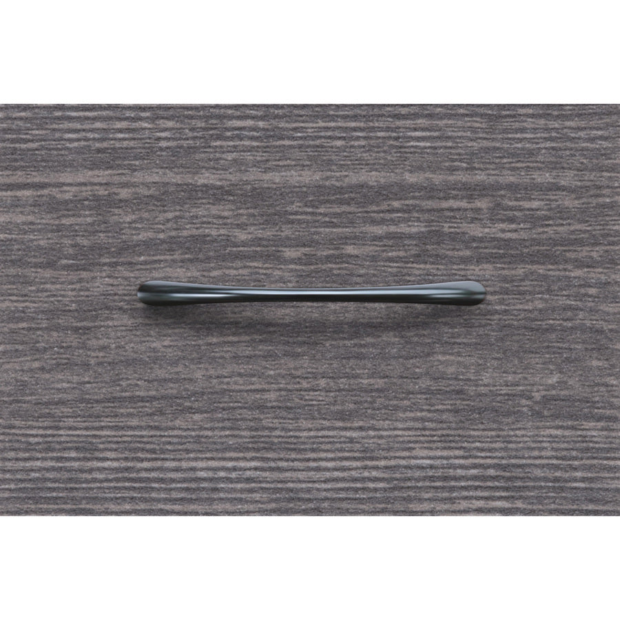 Lorell Chateau Series Laminate Drawer Transitional Pulls - Transitional - 4.50" Width x 0.38" Depth x 1" Height - Aluminum Alloy - Black - 2 / Pack