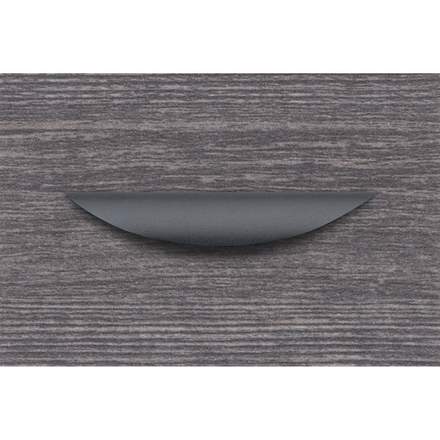 Lorell Chateau Series Laminate Drawer Traditional Pulls - Traditional - 6.38" Width x 1.13" Depth x 0.63" Height - Aluminum Alloy - Black - 2 / Pack