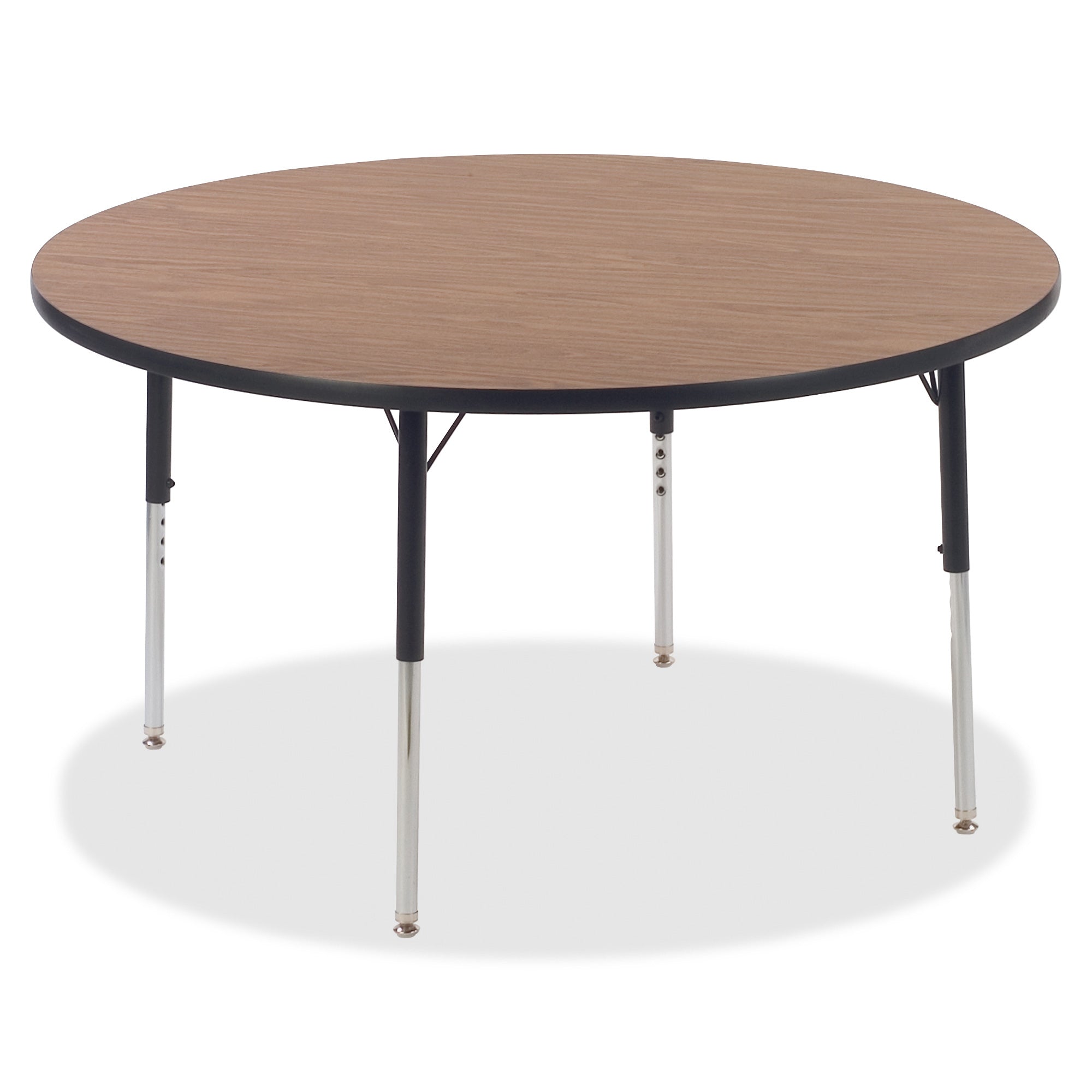 Lorell Classroom Activity Tabletop - High Pressure Laminate (HPL) Round, Medium Oak Top - 1.13" Table Top Thickness x 48" Table Top Diameter - Assembly Required - 1 Each
