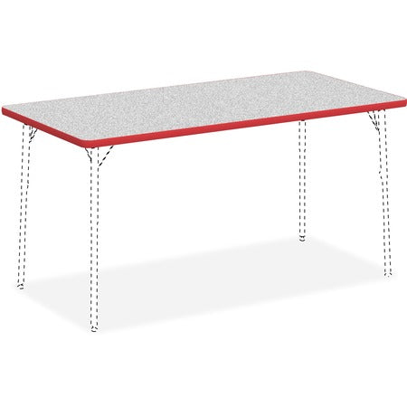Lorell Classroom Activity Tabletop - Gray Nebula, High Pressure Laminate (HPL) Rectangle Top - 60" Table Top Width x 30" Table Top Depth x 1.13" Table Top Thickness - Classroom - Assembly Required - 1 Each