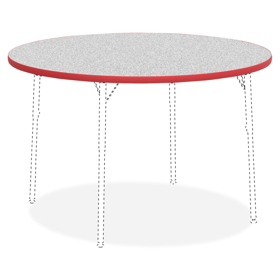 Lorell Classroom Activity Tabletop - Gray Nebula Round, High Pressure Laminate (HPL) Top - 1.13" Table Top Thickness x 48" Table Top Diameter - Classroom - Assembly Required - 1 Each