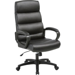 SOHO SOHO High-back Executive Chair - Black Seat Color - Bonded Leather Seat Material - Black Back Color - Bonded Leather Back Material - High Back - 5-star Base - 1 Each